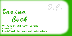 dorina cseh business card